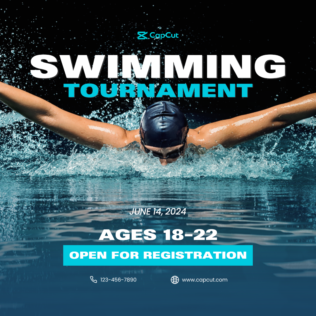 Sports and Match Marketing Poster Swimming Instagram Post Delicate Style