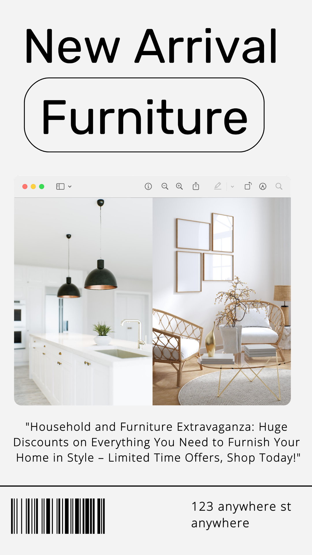 Cartel de marketing de muebles y hogares Historia de Instagram Muebles nuevos 