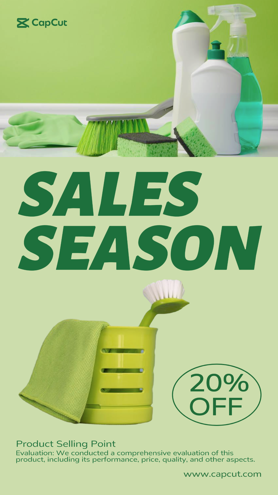 Household Cleaning supplies Product display Simple