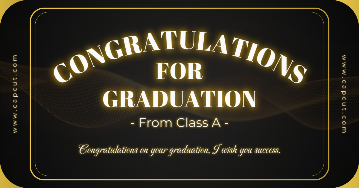 Graduation Season Facebook App Ad Elegant Black