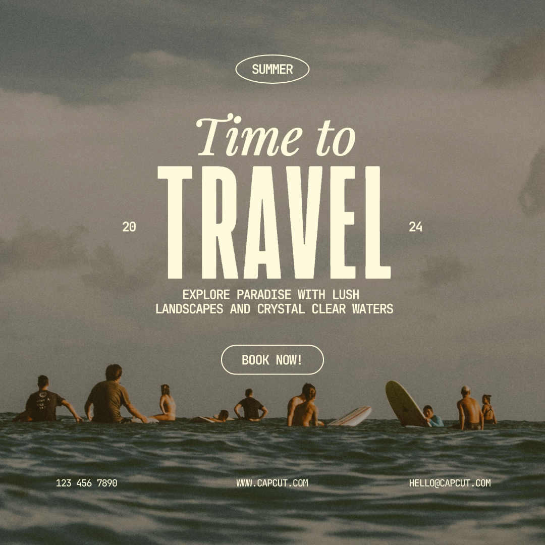 Cartel de marketing de viajes Tiempo para viajar