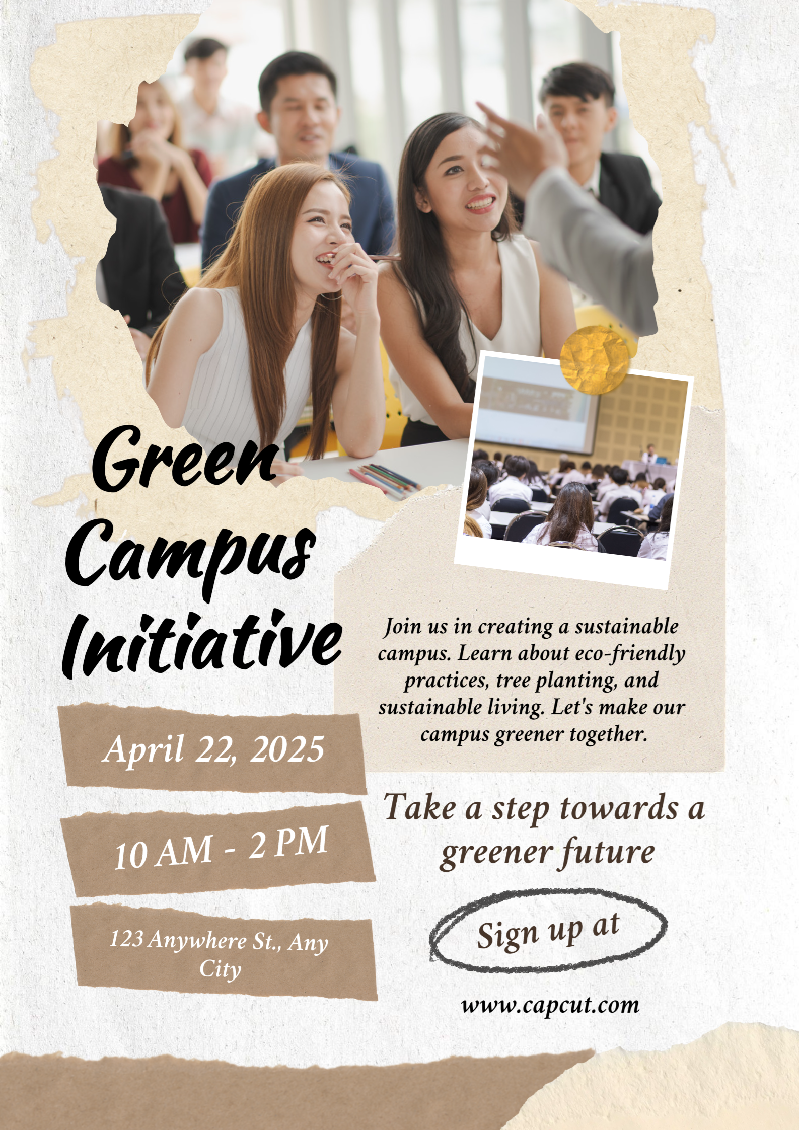 Non-Marketing Campus Event Poster Brown Aesthtetic