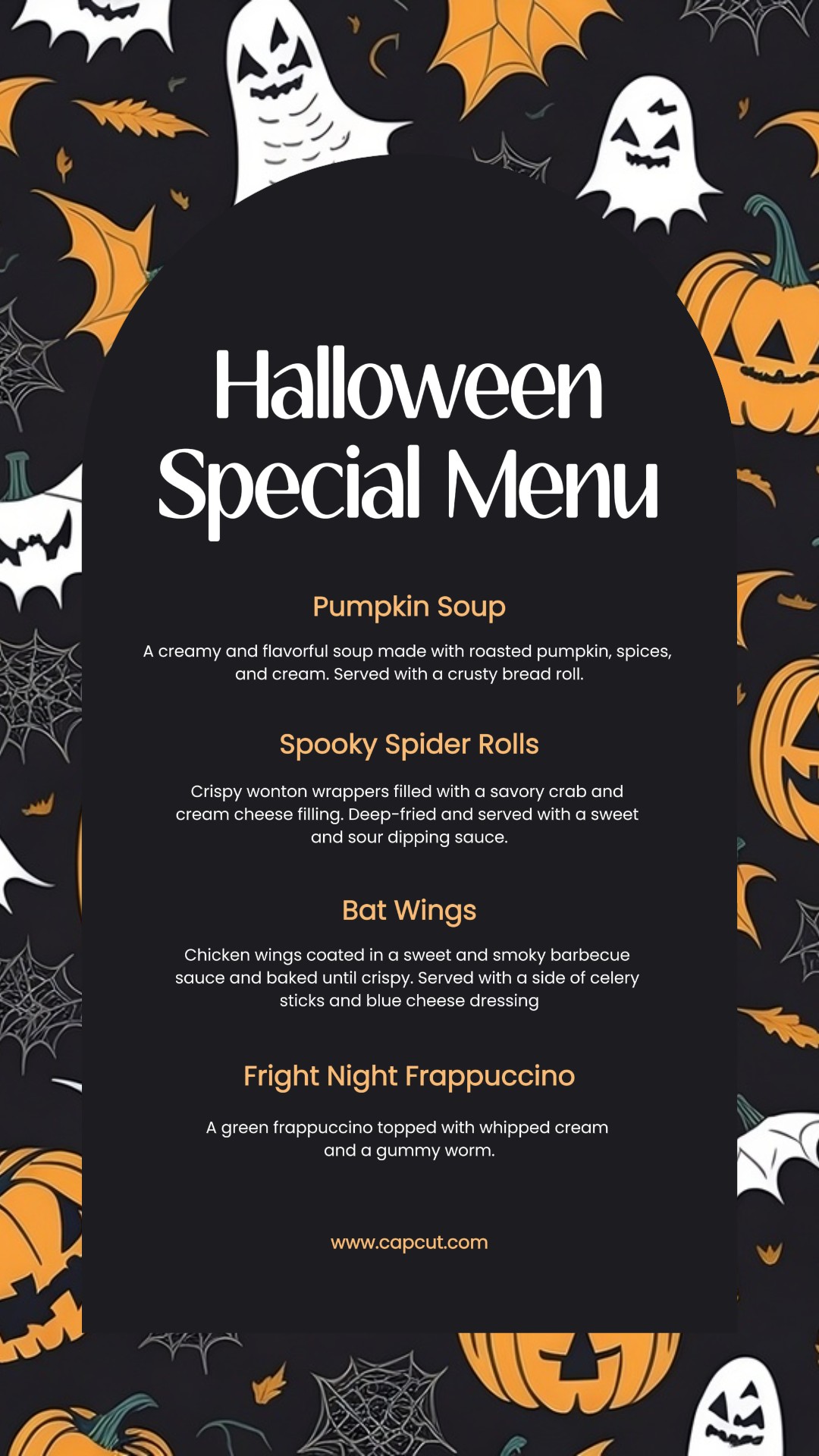Halloween Special Menu Instagram Story