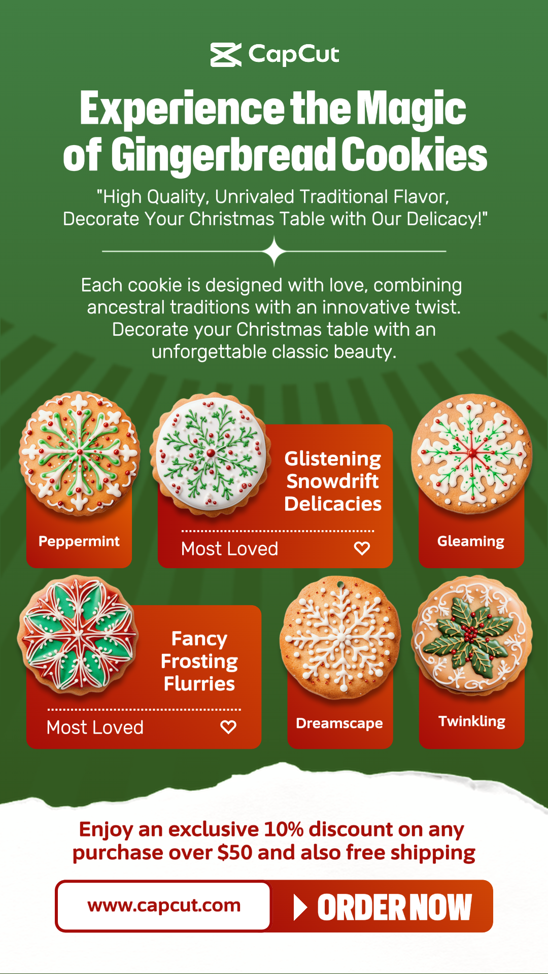 Promoção de Biscoitos de Natal História do Instagram