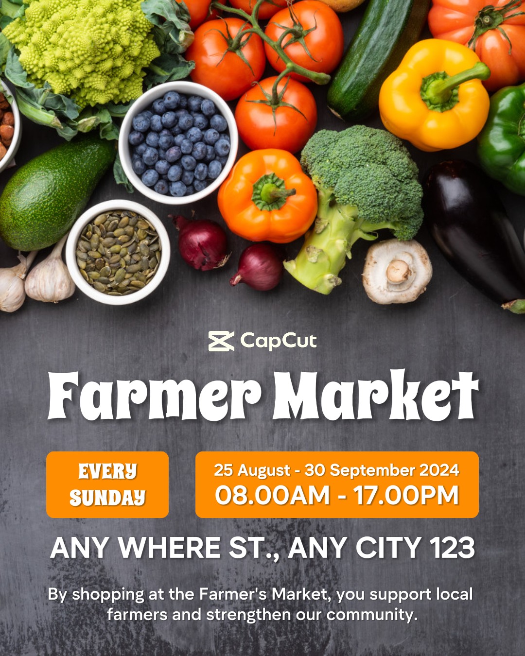 Outras indústrias Mercado de agricultores Exibição Instagram Post