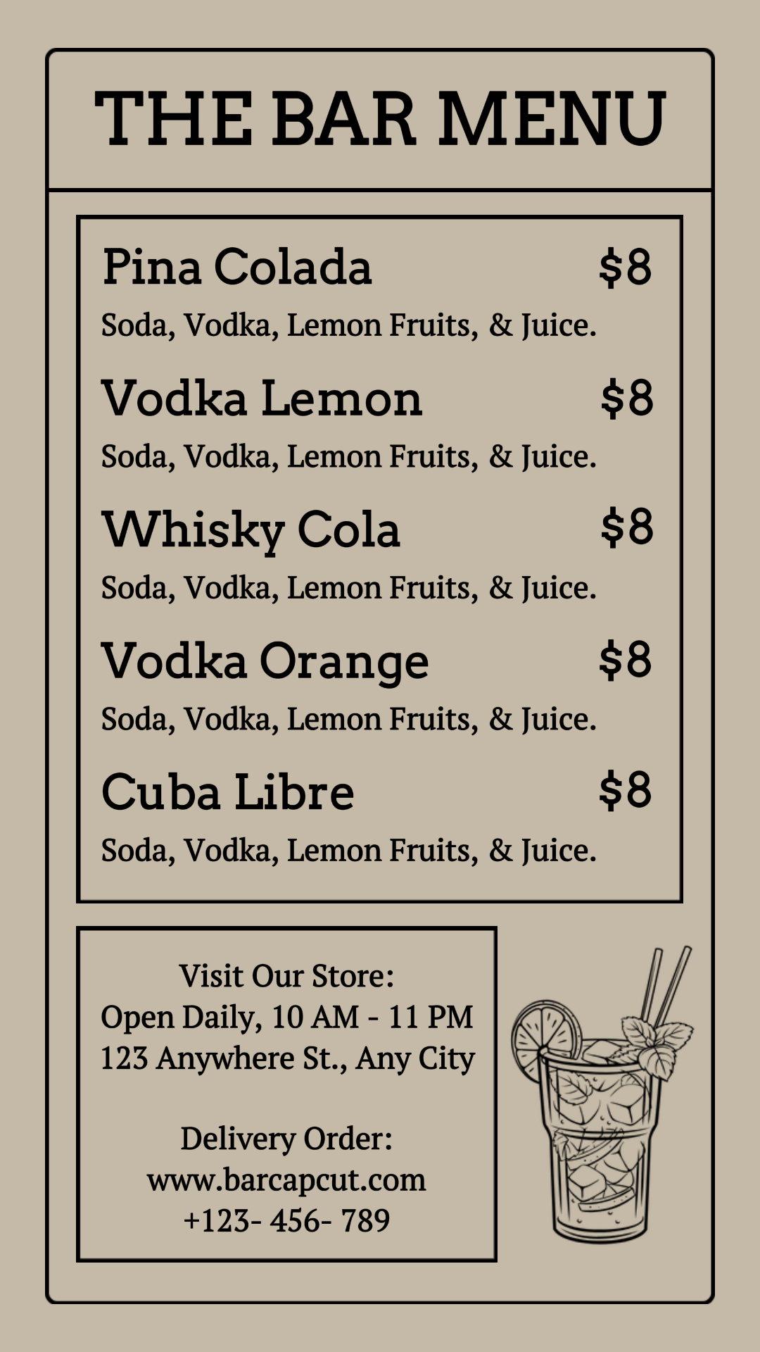 Cerita Instagram Menu Bar