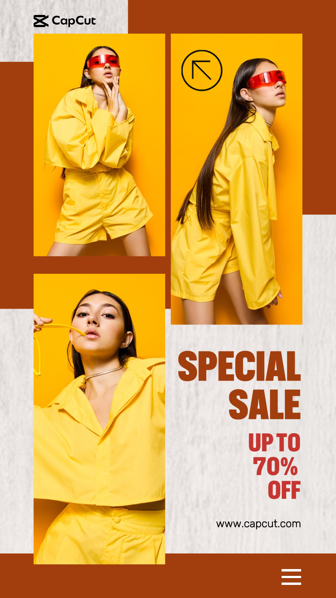 minimalist collage marketing poster ig story fashion yellow