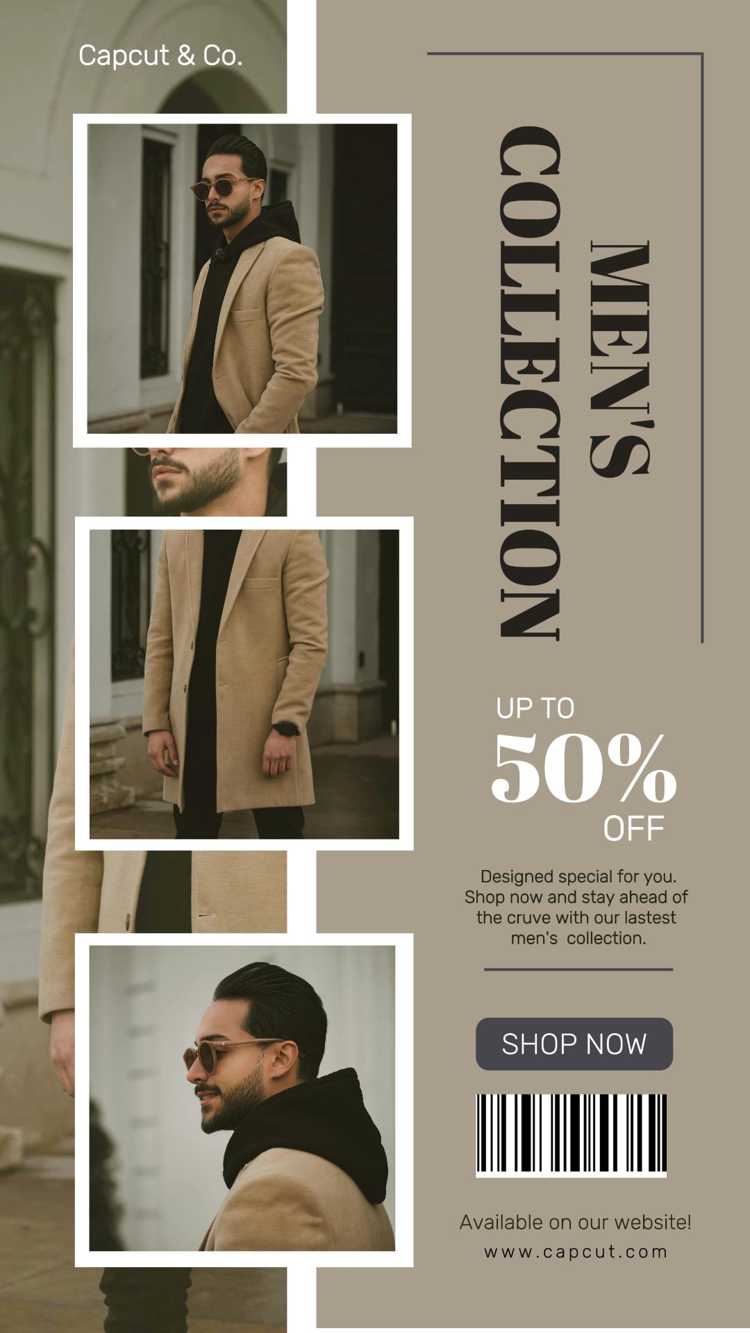 Colección para hombres IG Story Deep Color Minimalis