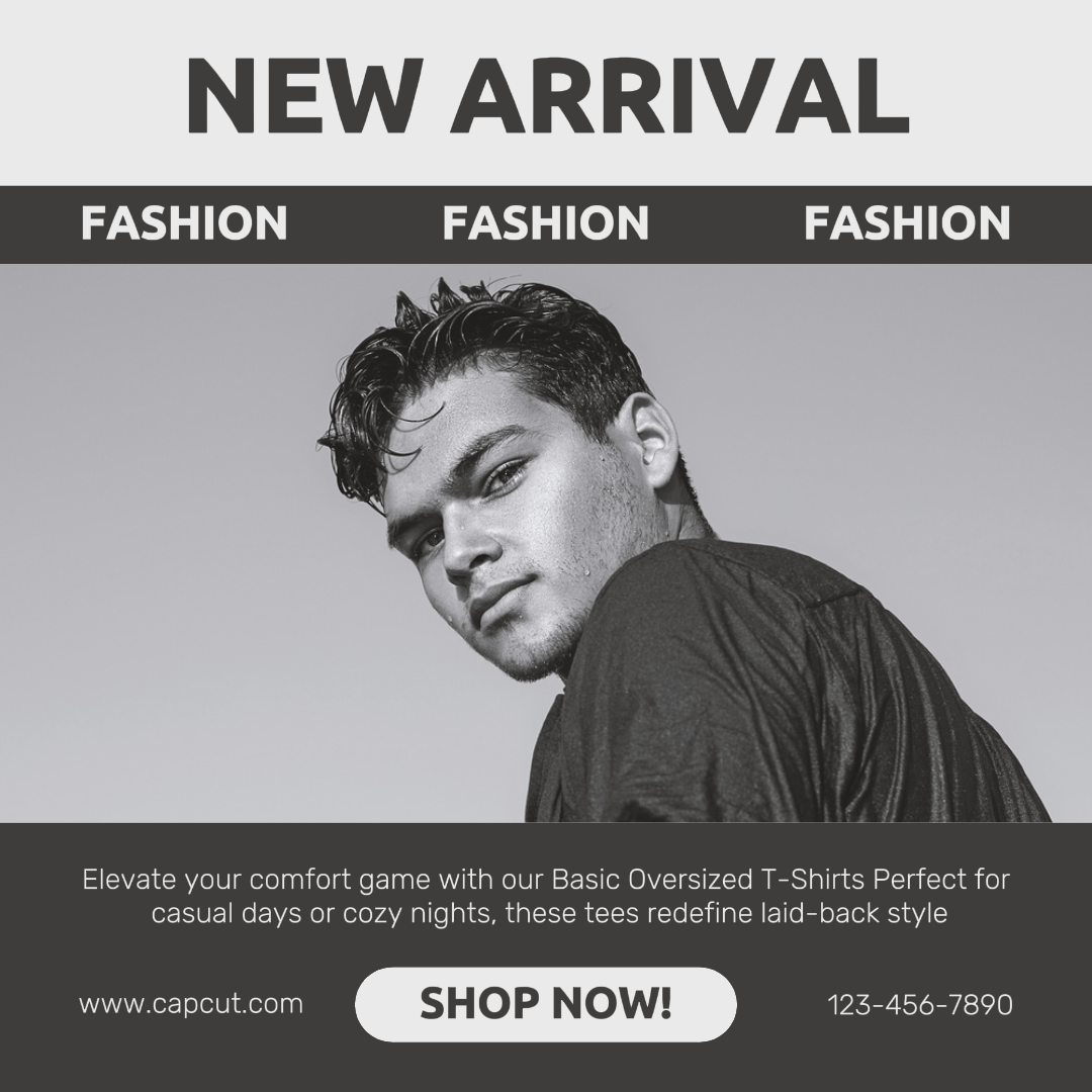 Clothing and Shoes Marketing Poster Fashion New Arrival Instagram Post Minimalist