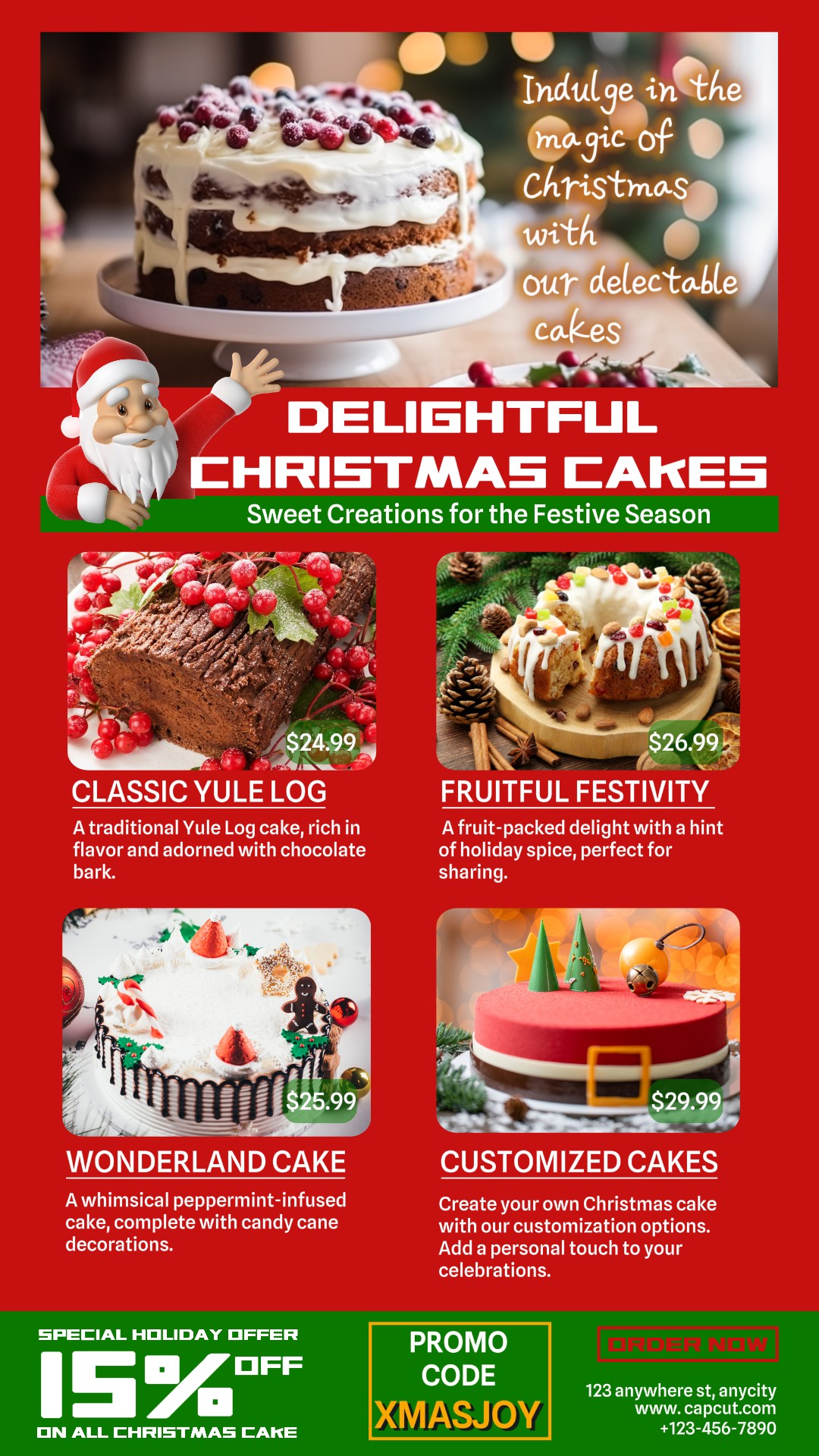 christmas promotion food instagram story