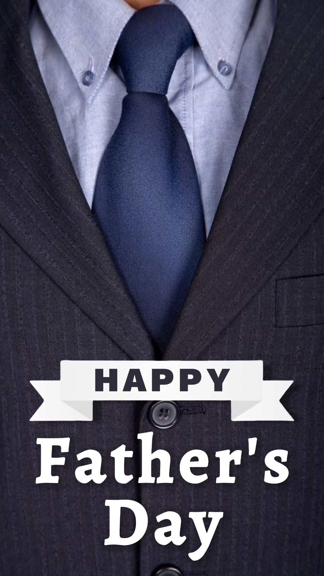 Hari Ayah Poster Kreatif Tiktok jas pria biru