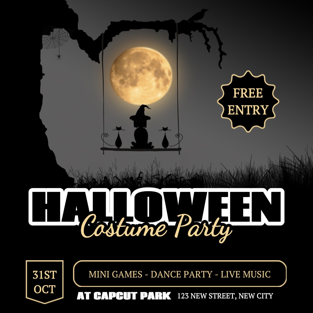 Halloween Kostüm Party Instagram Post