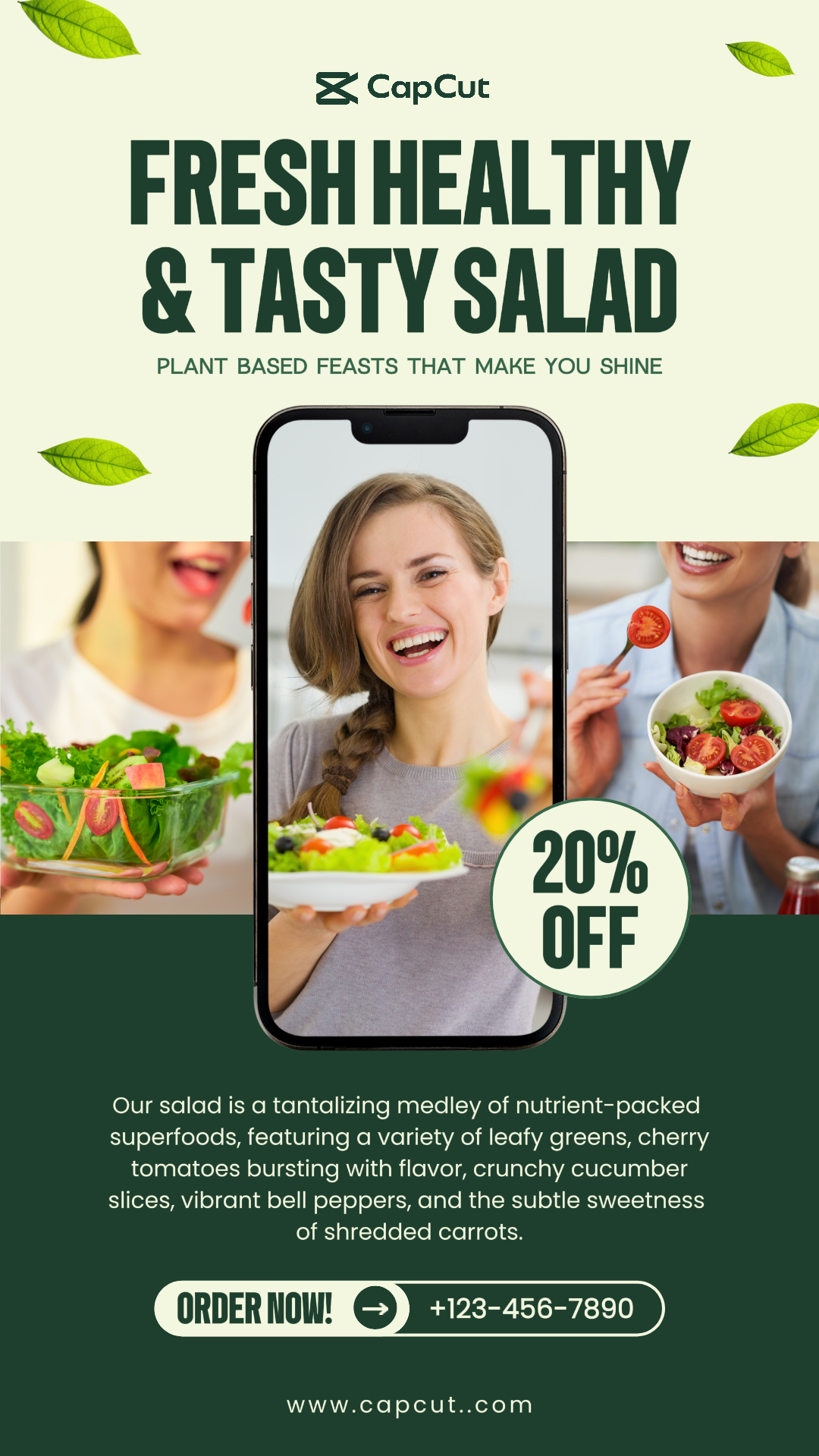 Vente promotionnelle Alimentation saine Histoire Instagram