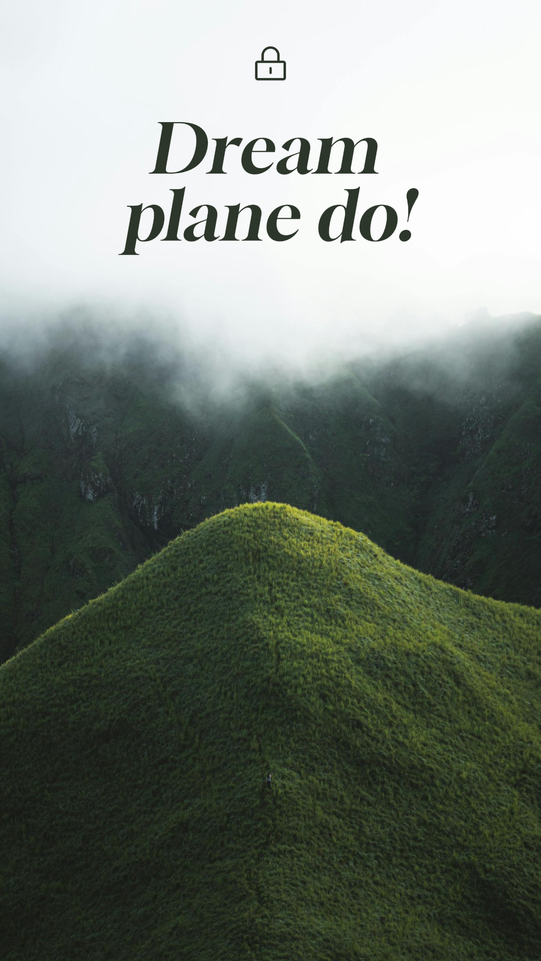 Wallpaper kreatif poster pemandangan gunung hijau