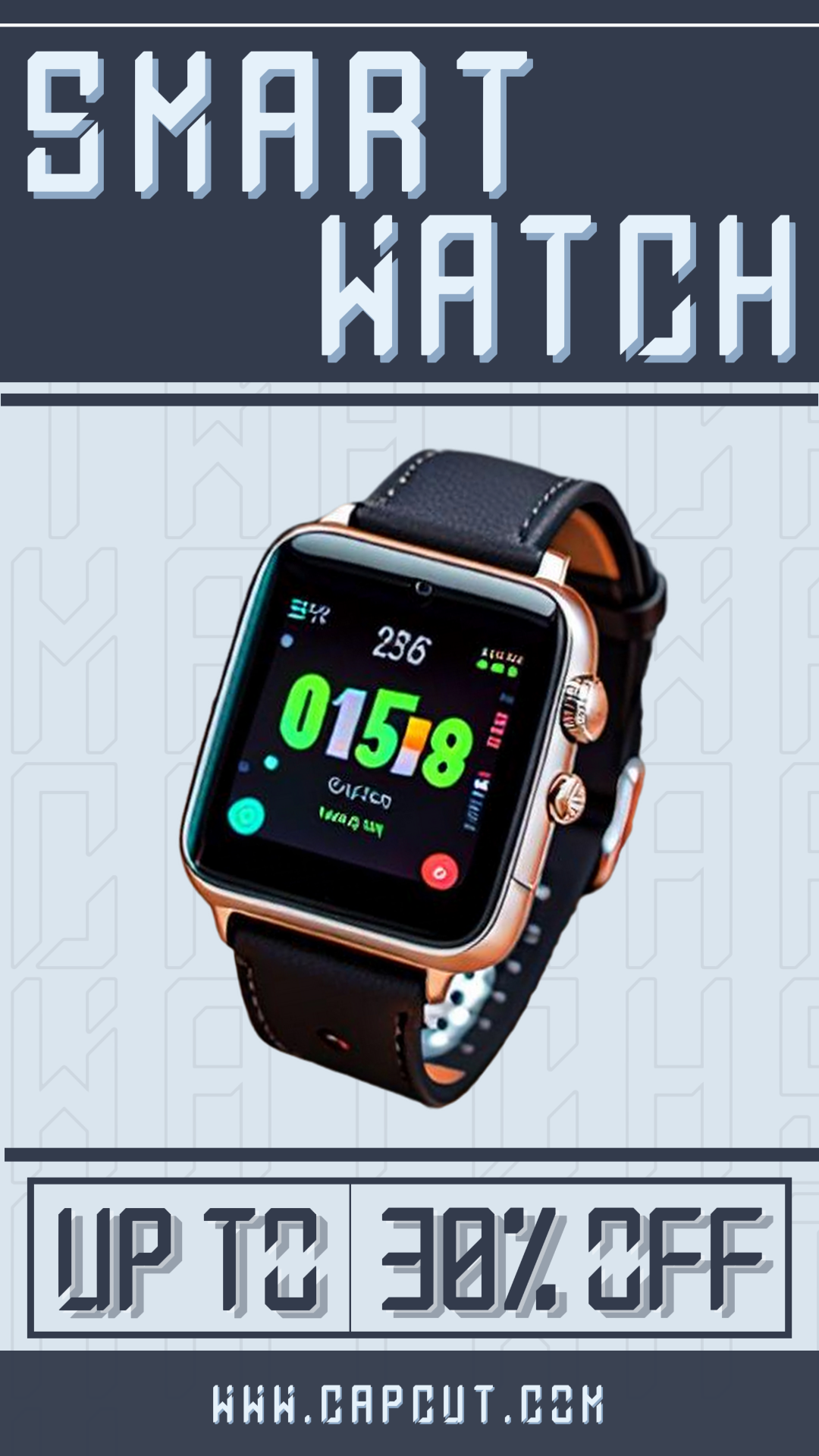 Promoción de reloj inteligente Instagram Story Navy