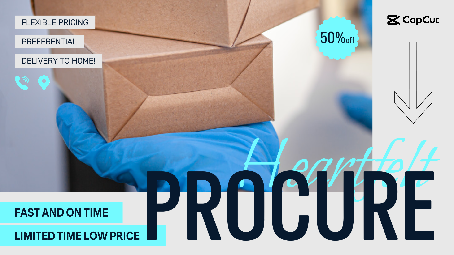  Servicios Entrega exprés Descuento minimalista