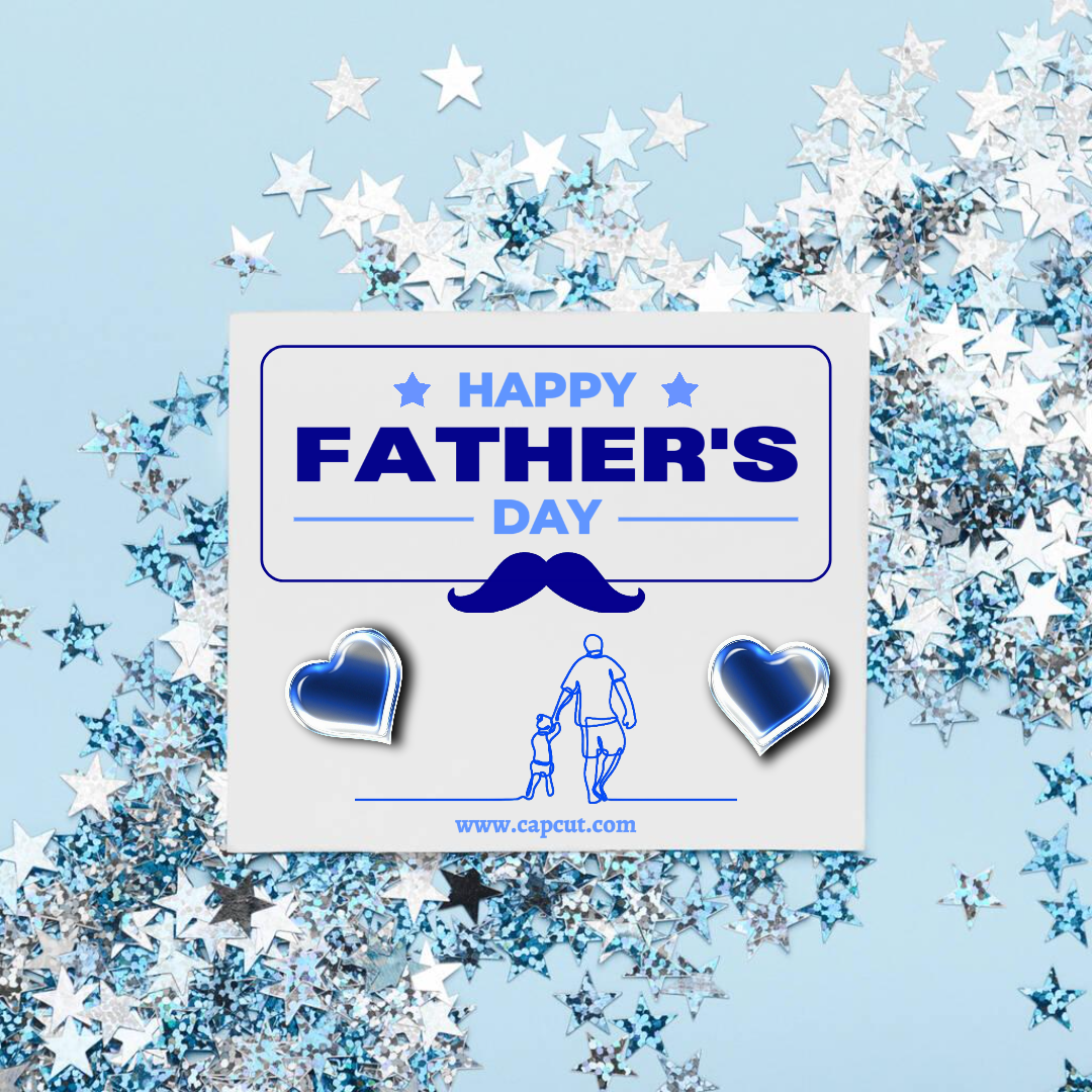 Posting Instagram Hari Ayah Bingkai Bunga Biru