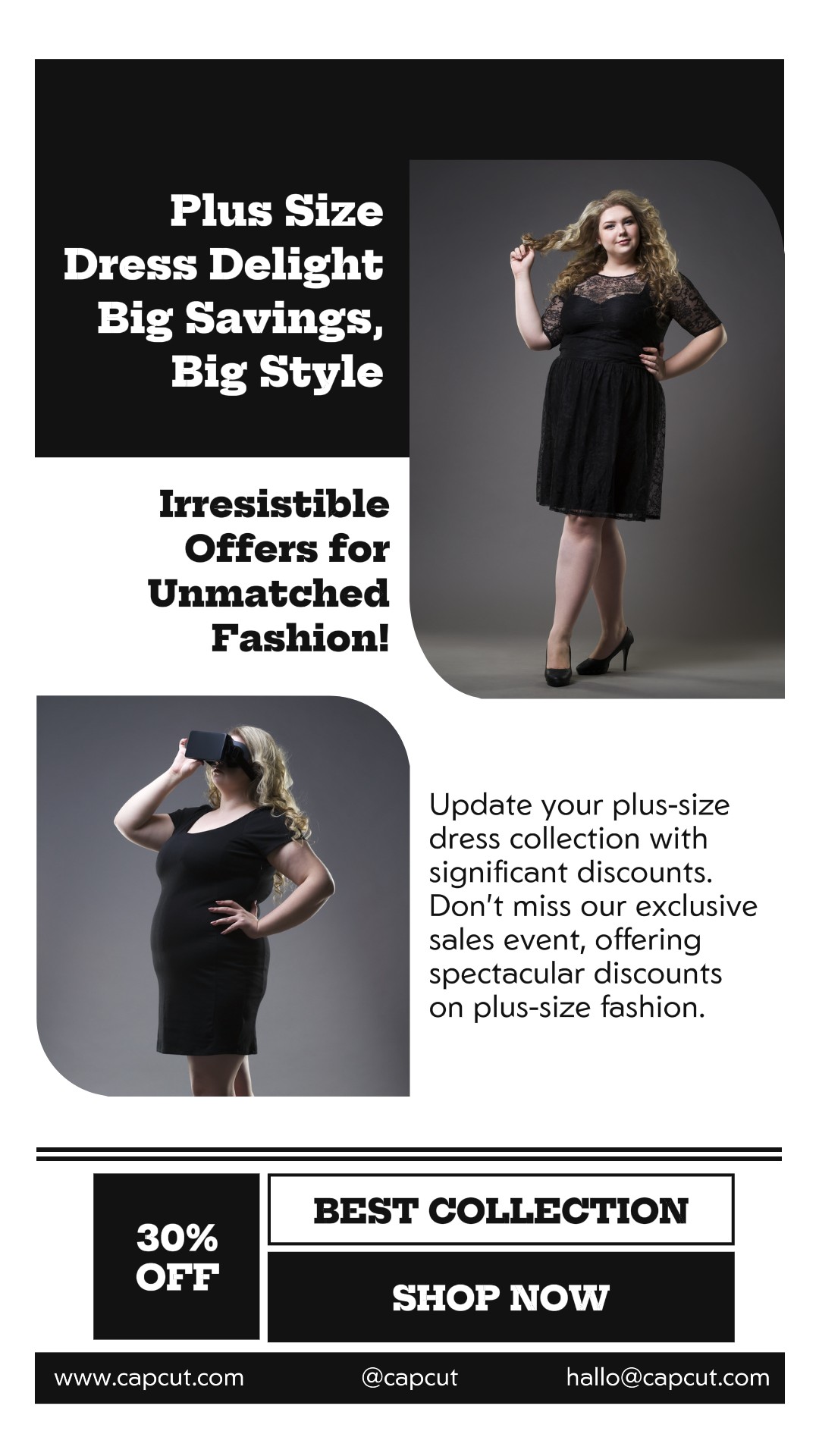 Fashion Ukuran Plus Gaun Promosi Penjualan TikTok