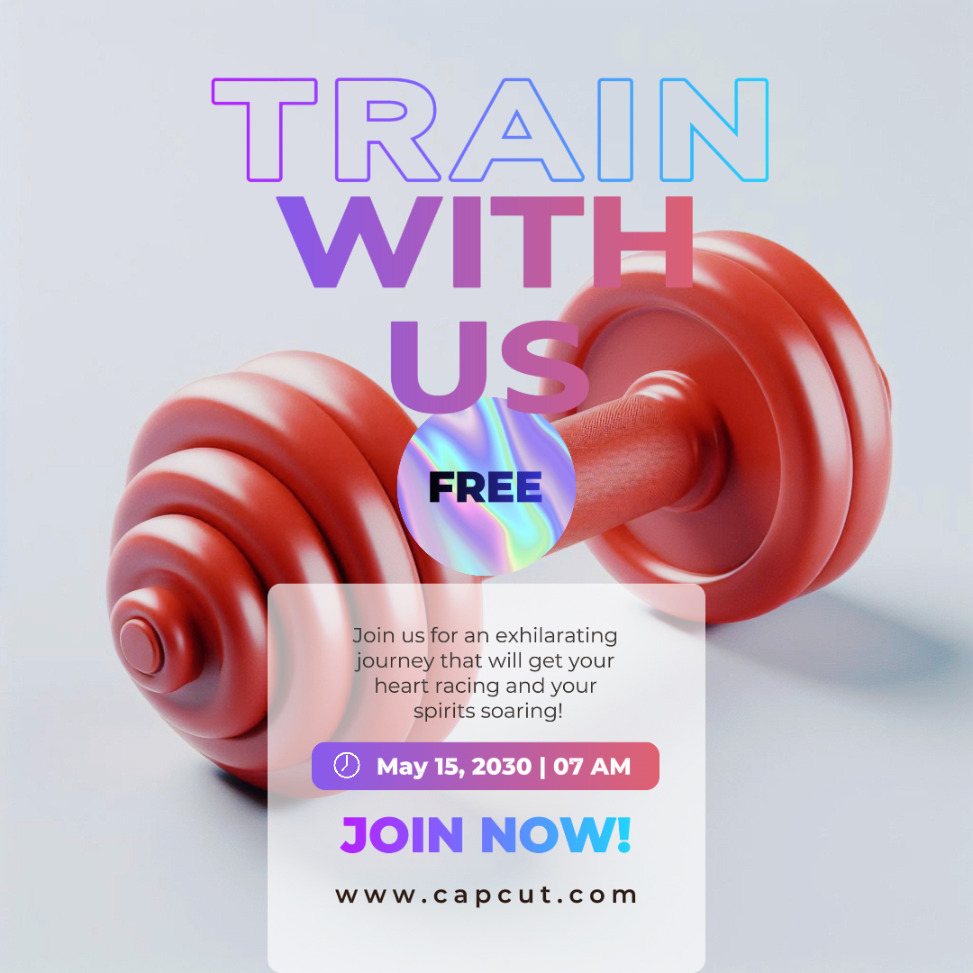Workout and fitness Marketing Poster Instagram Post Train With Us