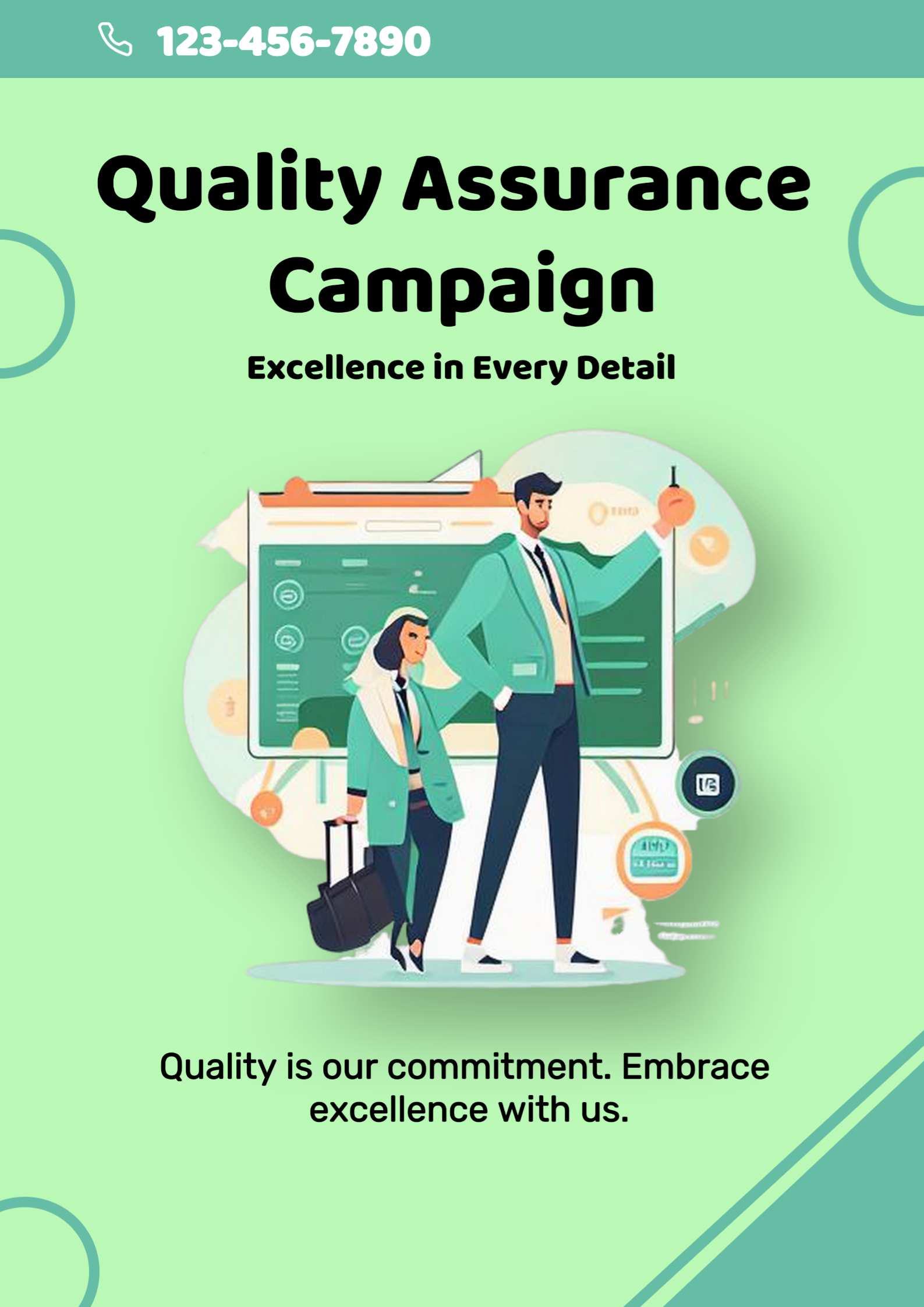 Cartel de marketing comercial Garantía de calidad