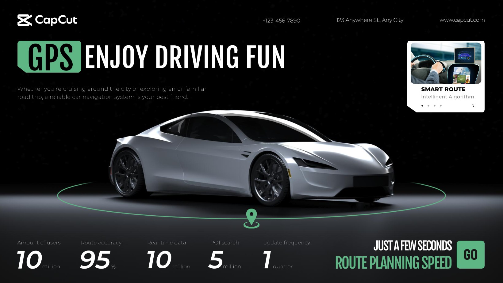 Auto parts Car navigation Publicity Simple