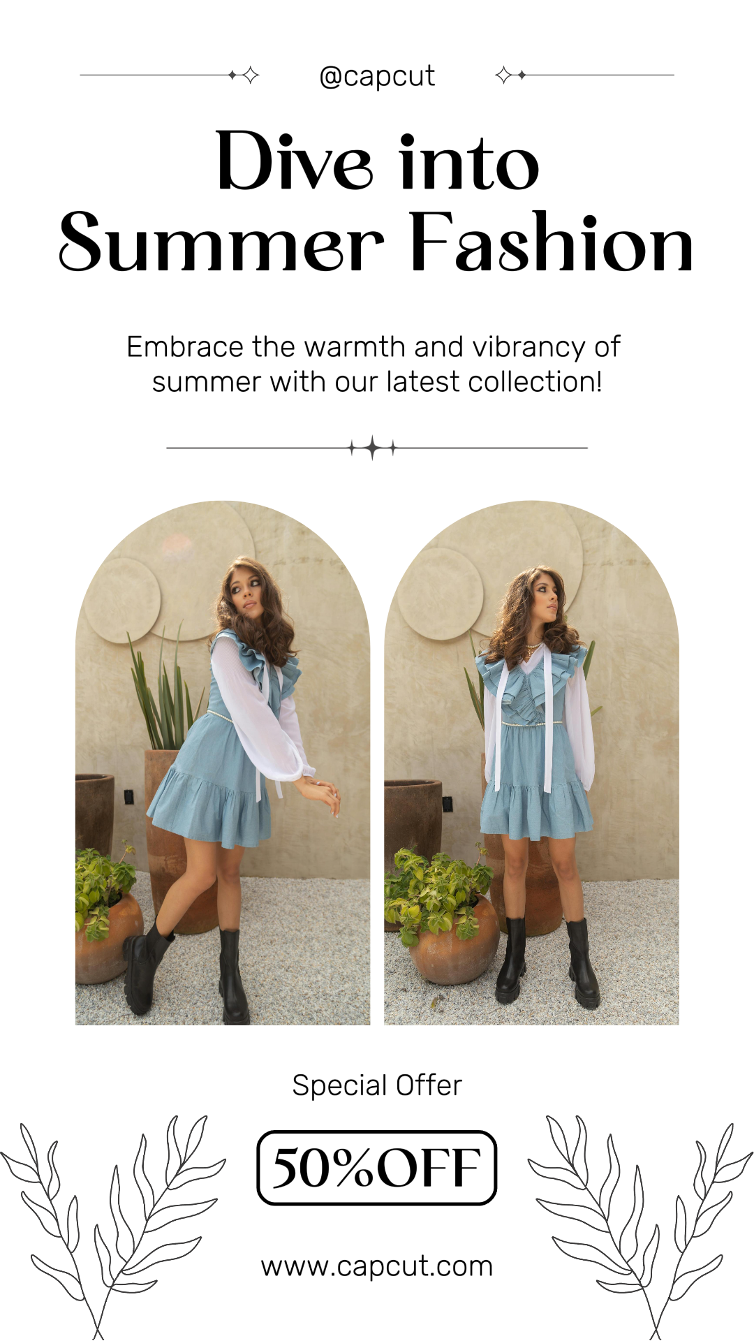 Affiche de marketing de vêtements Instagram Story - Mode d'été
