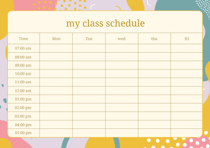 Bildung Unterrichtsplan Display Minimalistisch