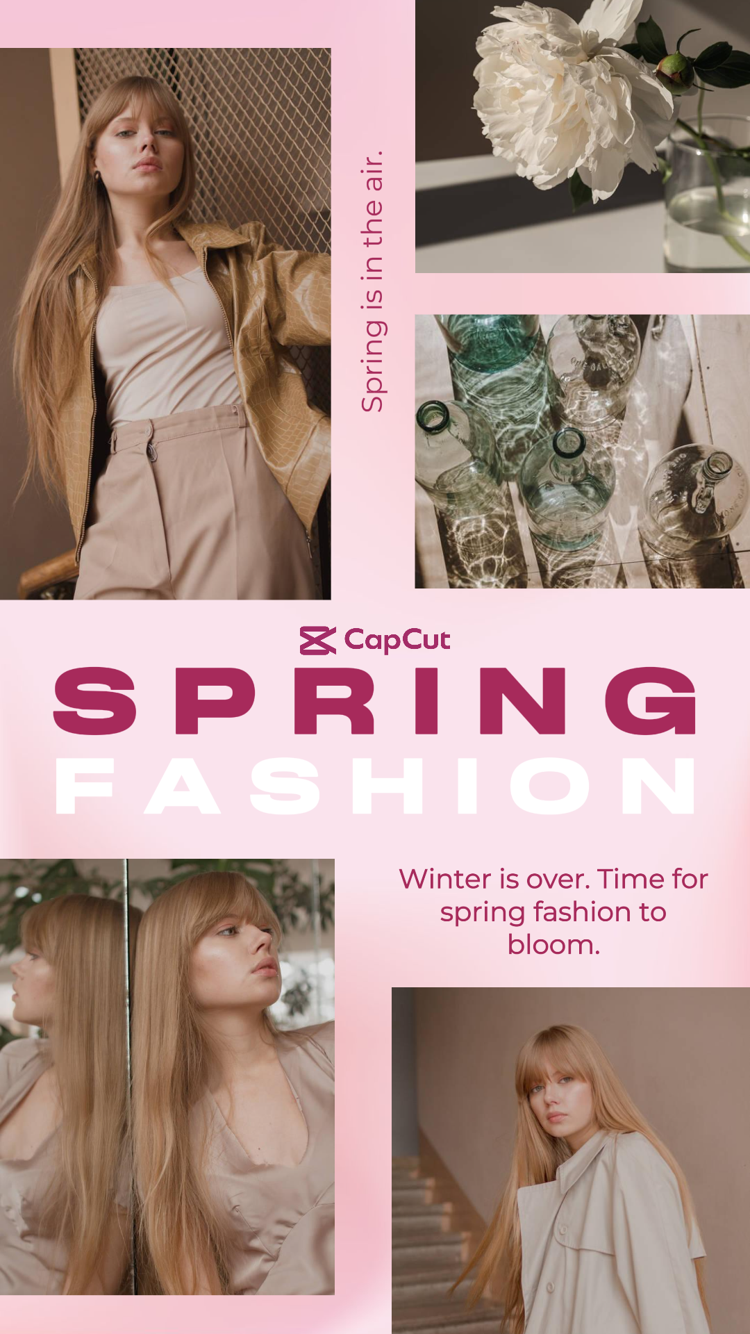 Spring Fashion Collection Red and Pink Template