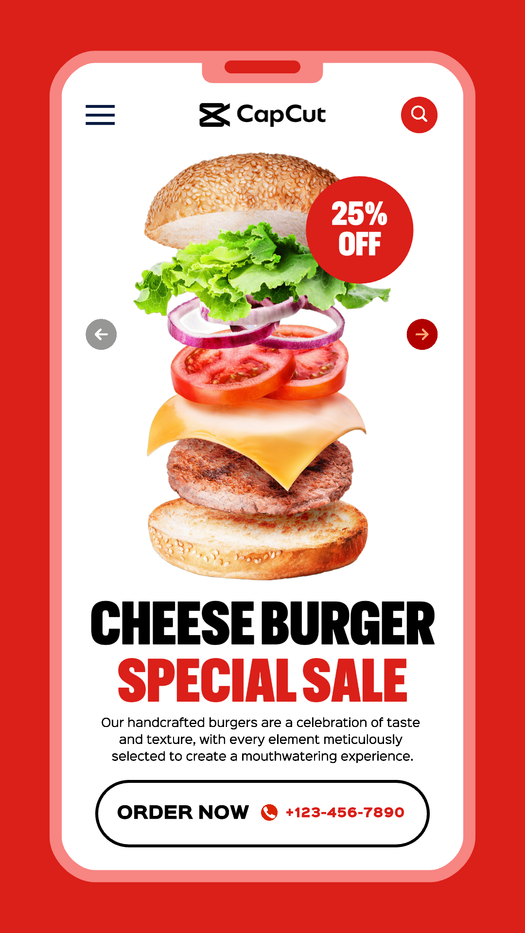 Cheese Burger Special Sale Promo Instagram Story