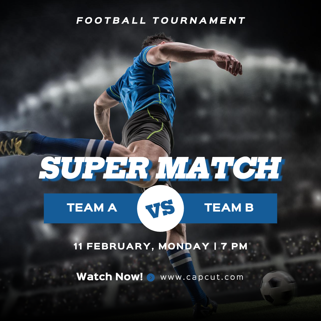 Football Match Creative Poster Football Big Match Instagram Post