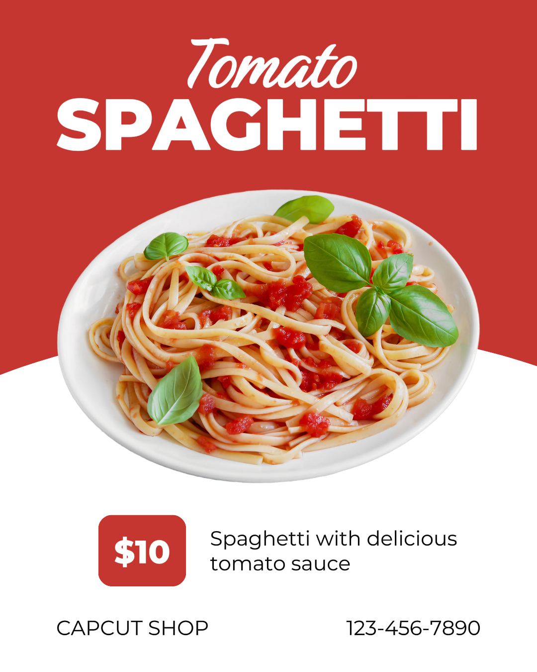 Food Product Display Tomato Spaghetti Instagram Portrait