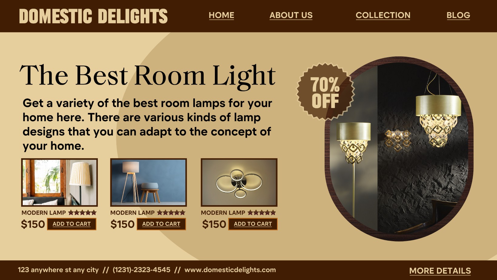 Household Accessories and Furniture Lights Promotion for Facebook Cover