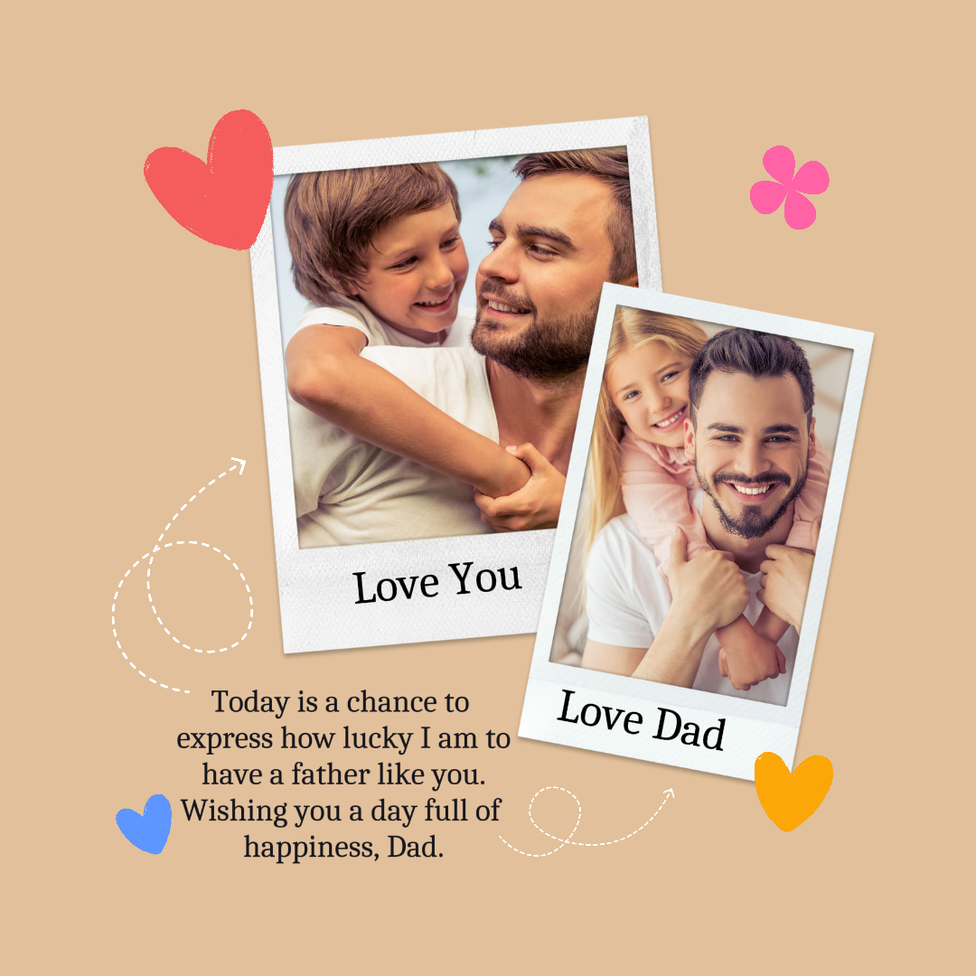 Pôster criativo do dia dos pais Instagram Post Photo Daddy