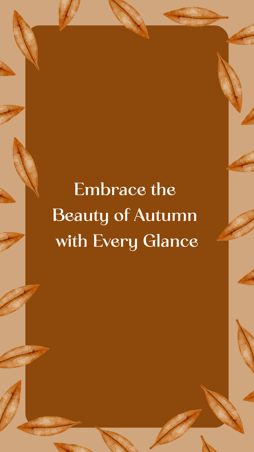 Papier peint affiche créative automne classique marron