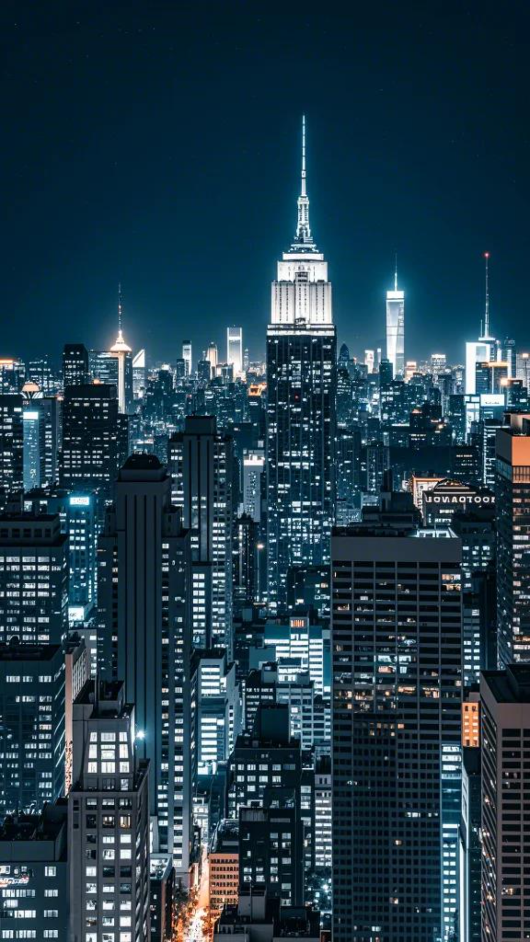 Wallpaper Creative Poster City View at Night