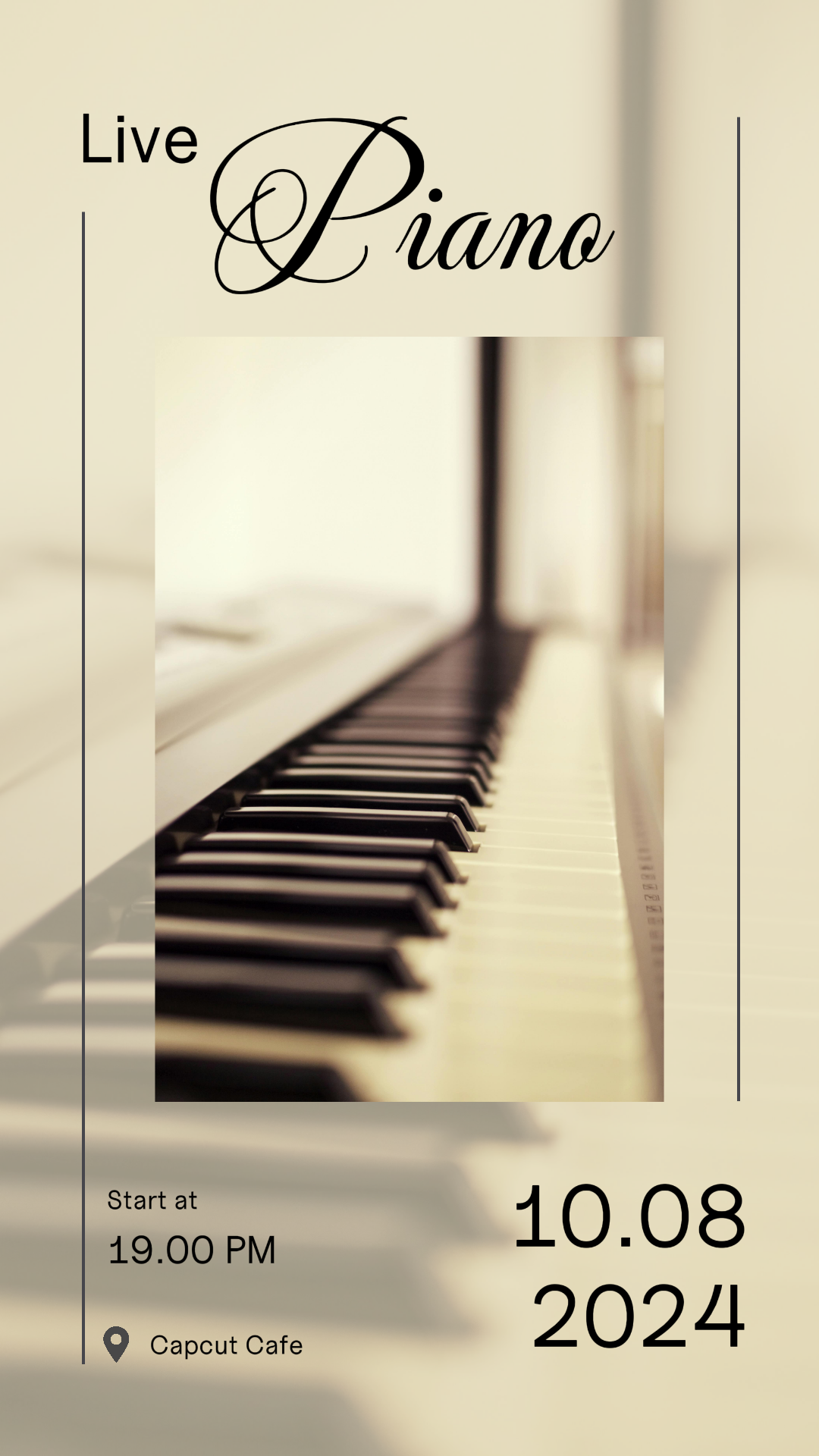 Entretenimento Música Piano Instagram História Bege