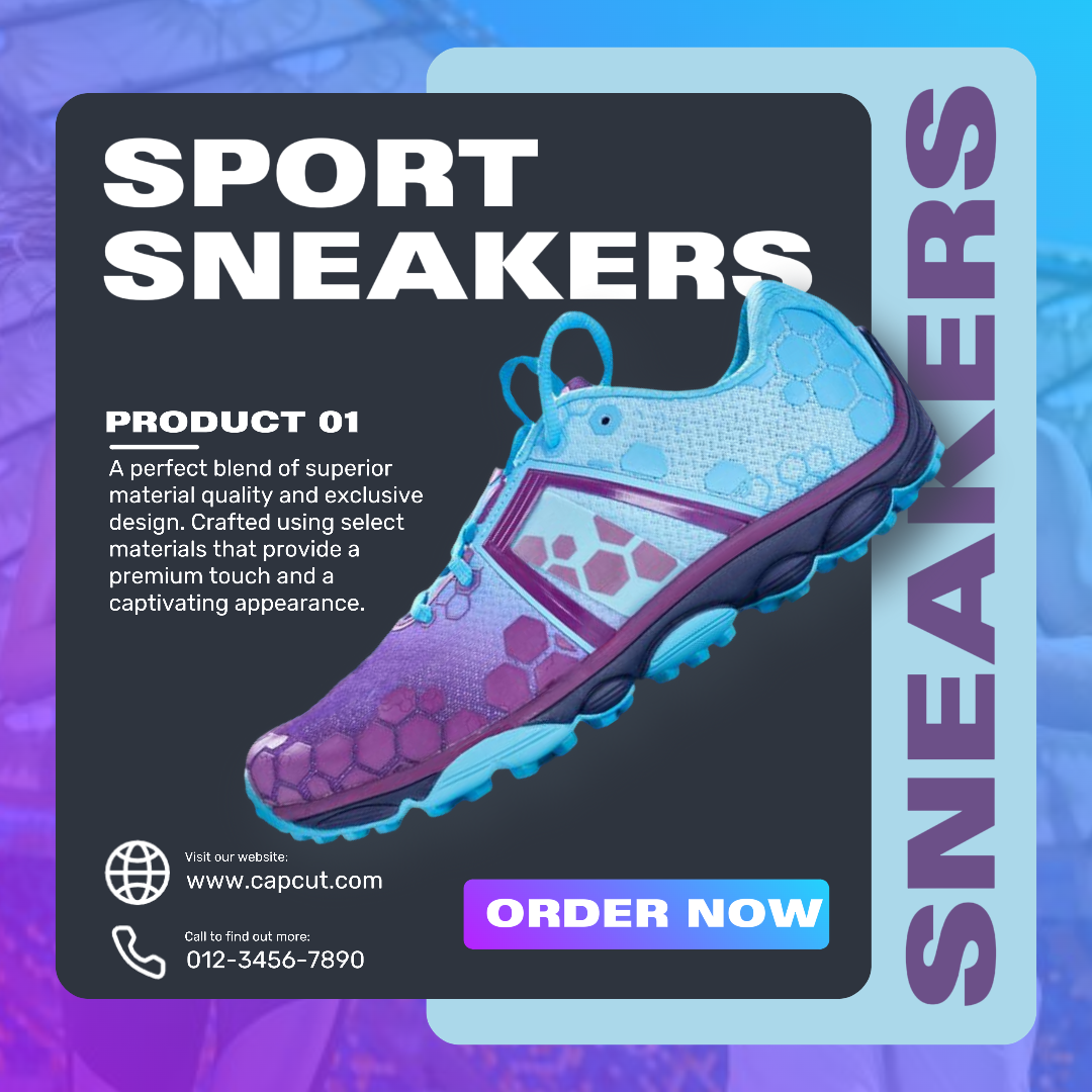 Kleidung und Schuhe - Marketing Poster Sport Sneakers Instagram Post
