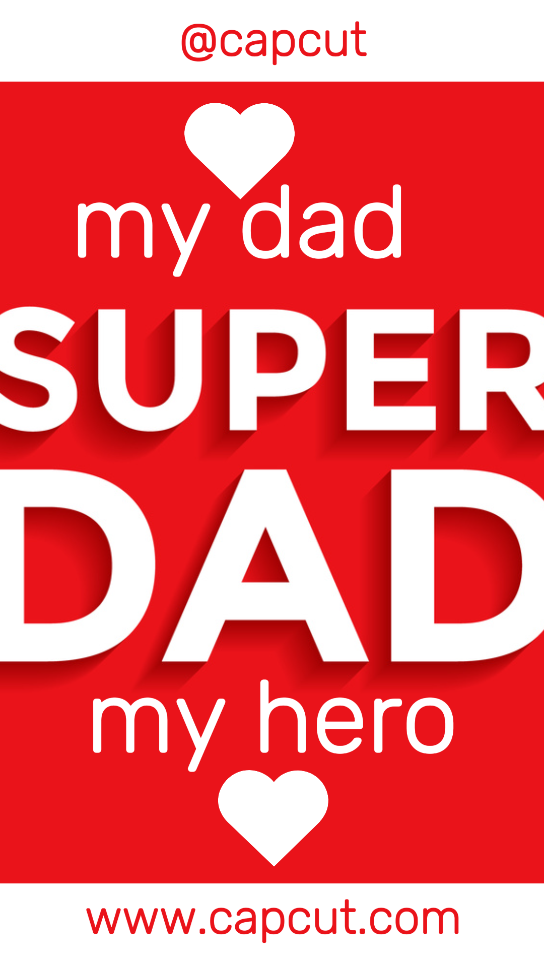 Vatertag Marketing Poster Tiktok Rot Weiß