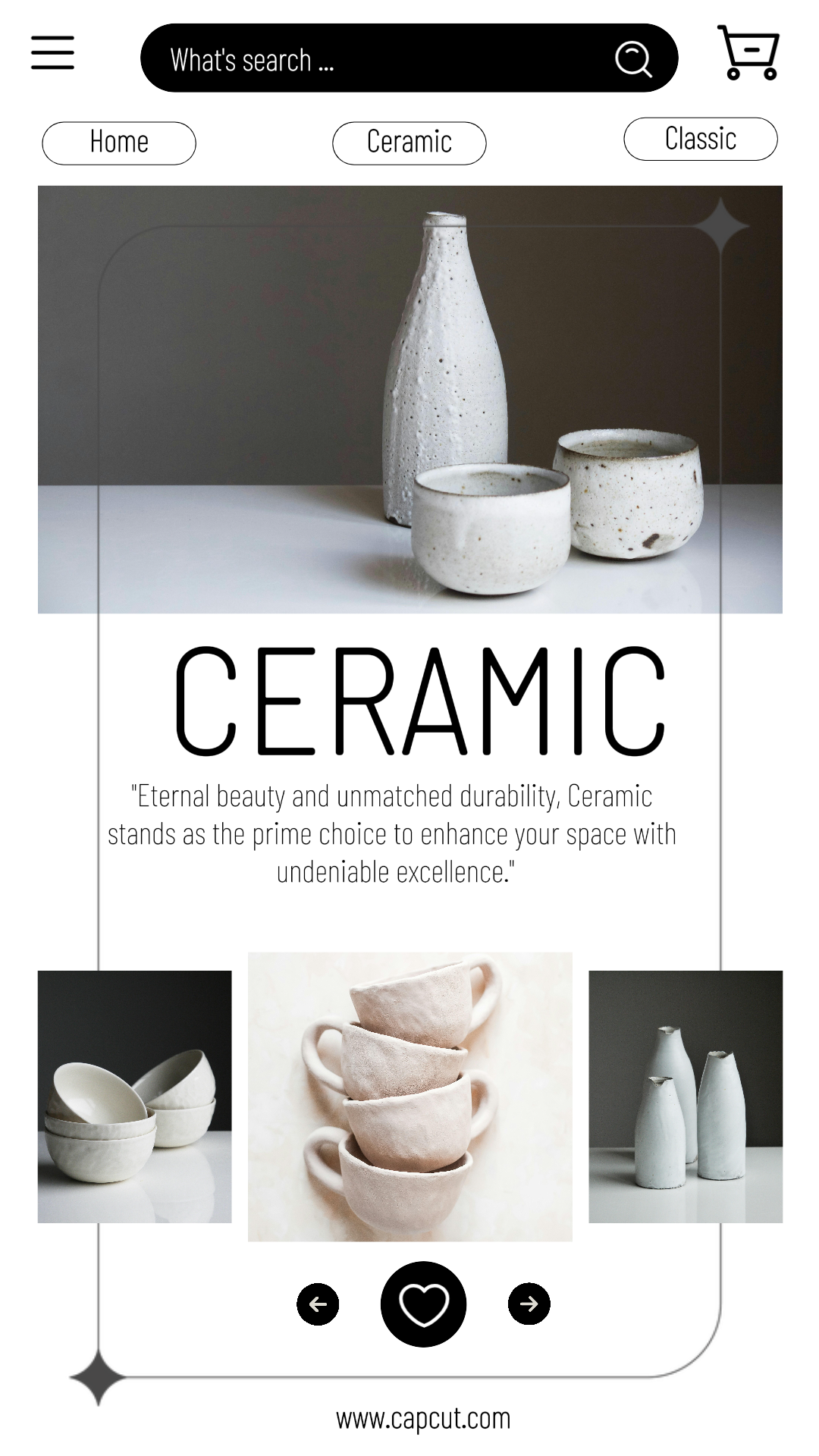 Household & Accessories Display Product Instagram Story White and black