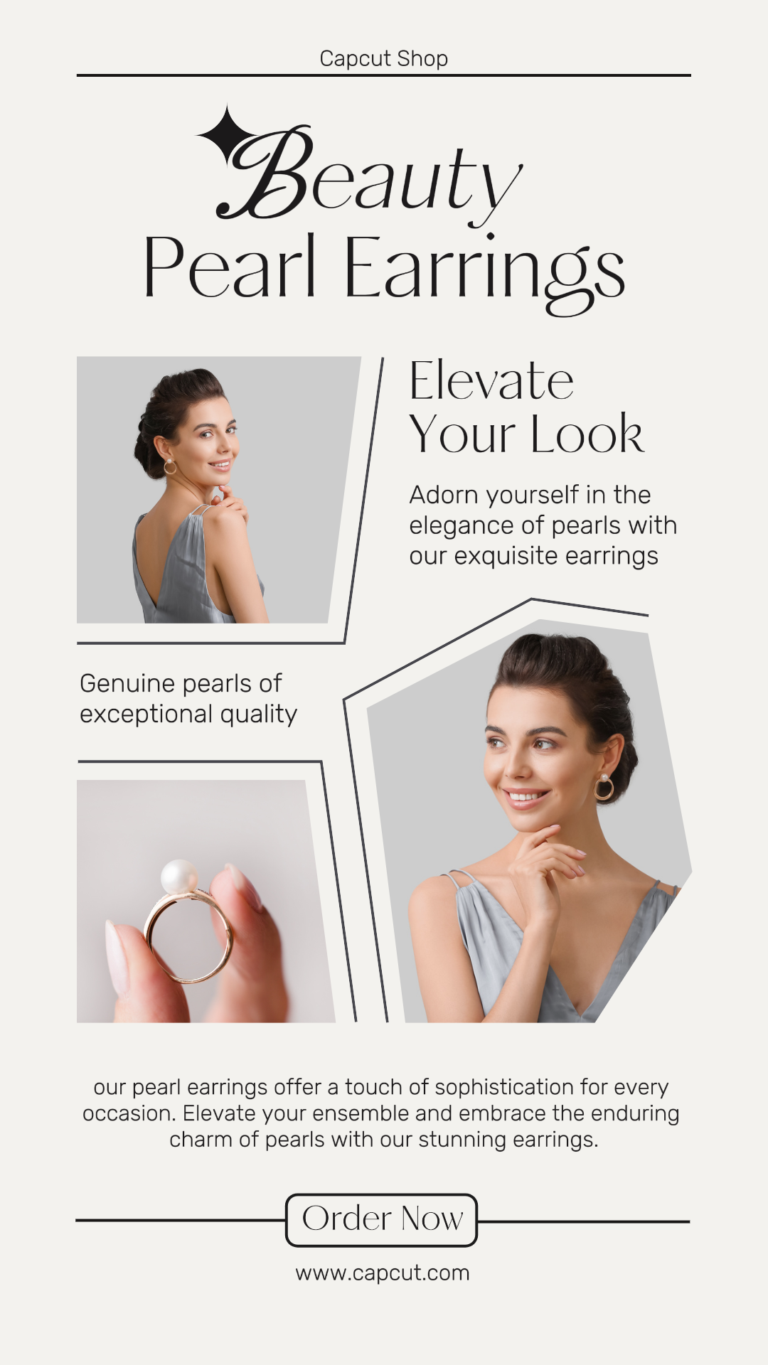 Joyas y accesorios Promoción de carteles de marketing Pendientes de historia de Instagram