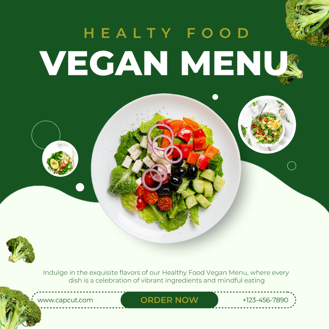 Essen und Trinken Veganes Menü Instagram Post