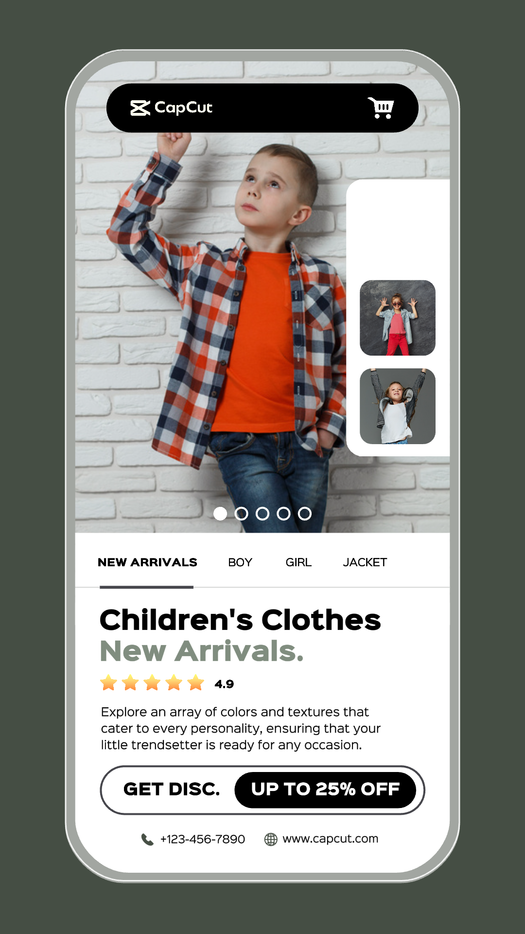 4 Gambar Multi-produk + Pakaian Anak-anak Promosi Kedatangan Baru