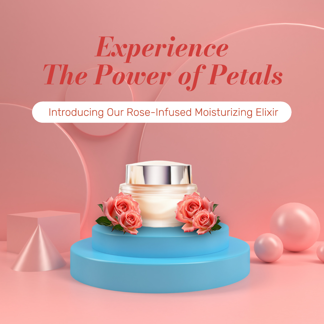 E-Commerce Schönheitspflege Produkt Display Rosa Blau