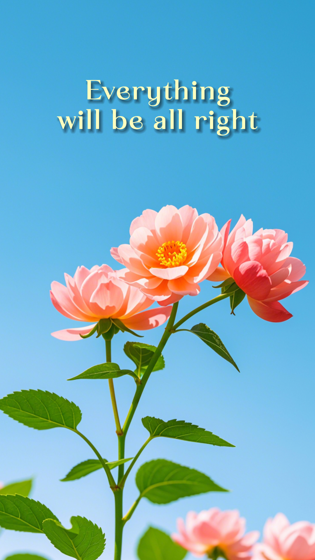 Papier peint affiche créative fleur rose