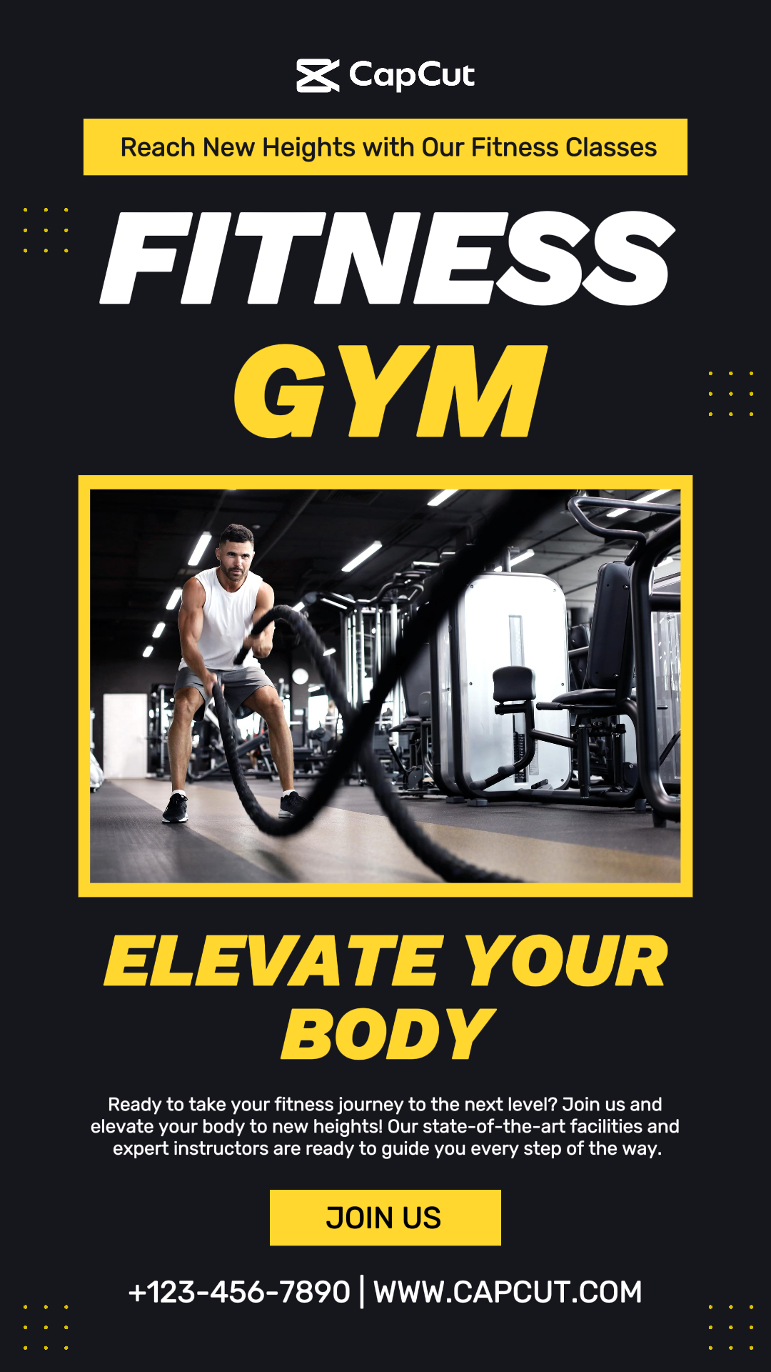 Pôster de marketing de exercícios e fitness Fitness Gym 