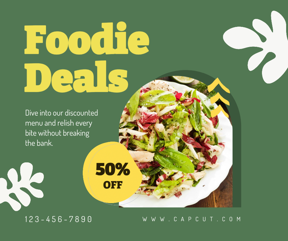 Descuento en ofertas para amantes de la comida Publicación en Facebook