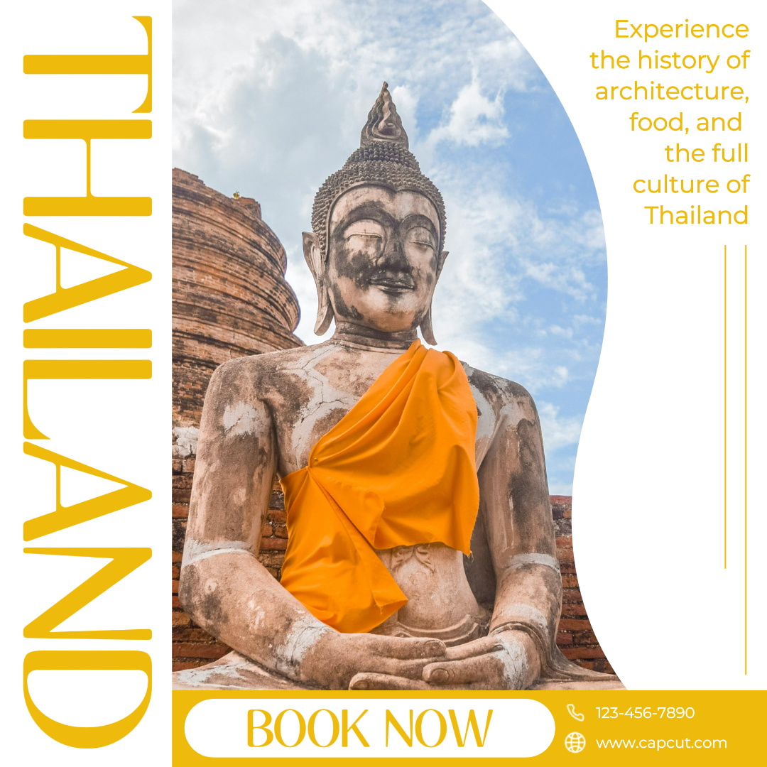 Poster Pemasaran Perjalanan Insta Posting Thailand
