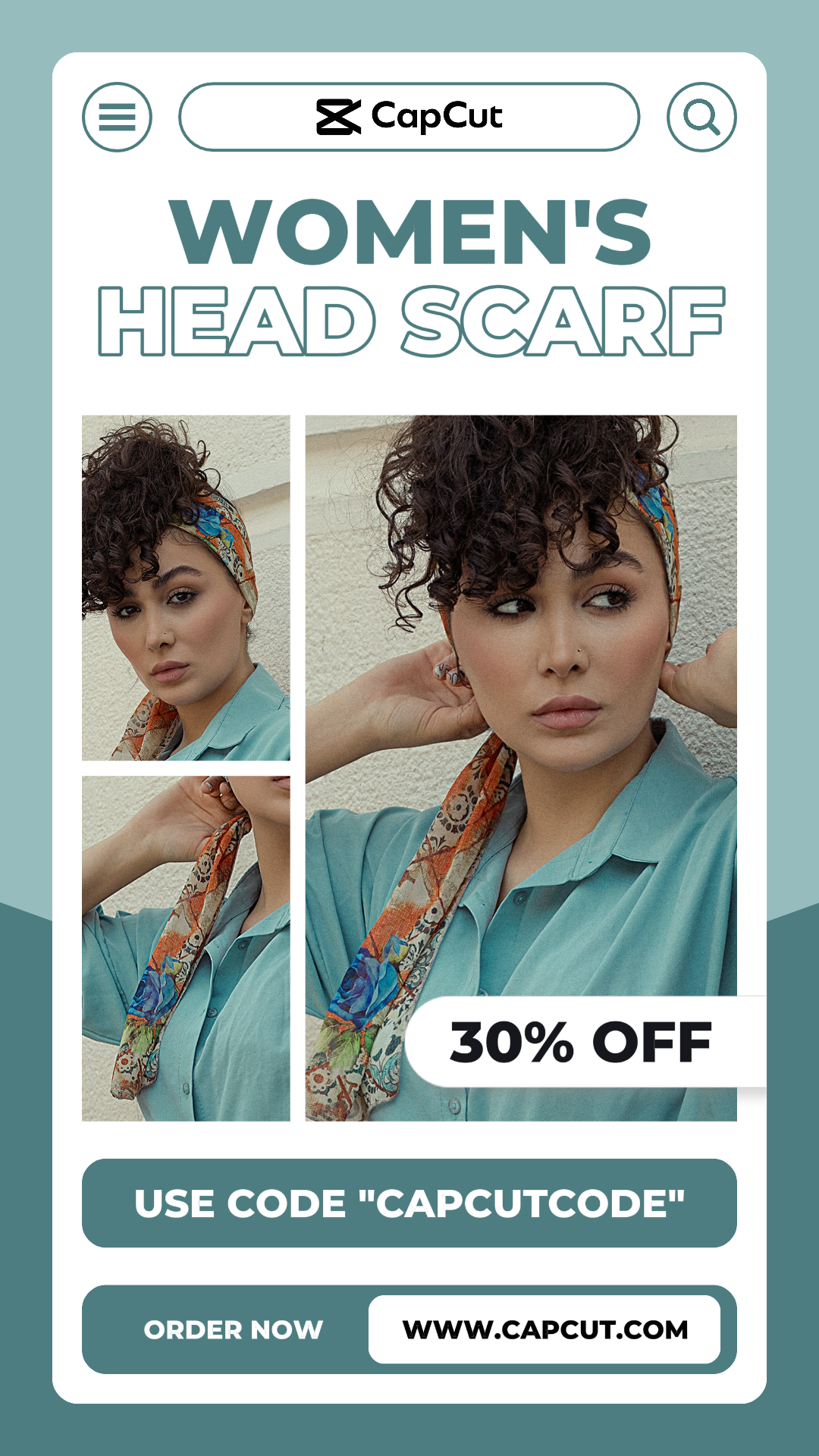 Women Head Scarf Fashion Industry Promotion Instagram story