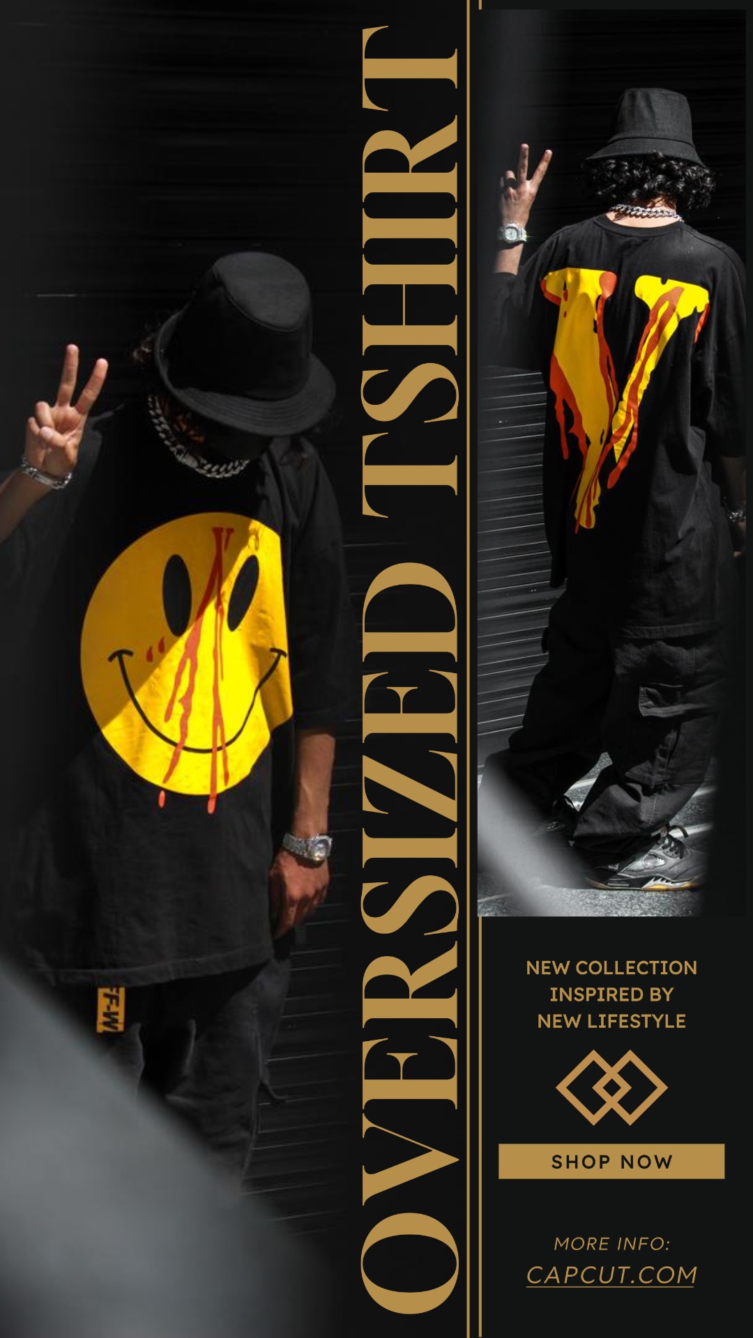 Tenue d'affichage du produit bientôt t-shirt surdimensionné