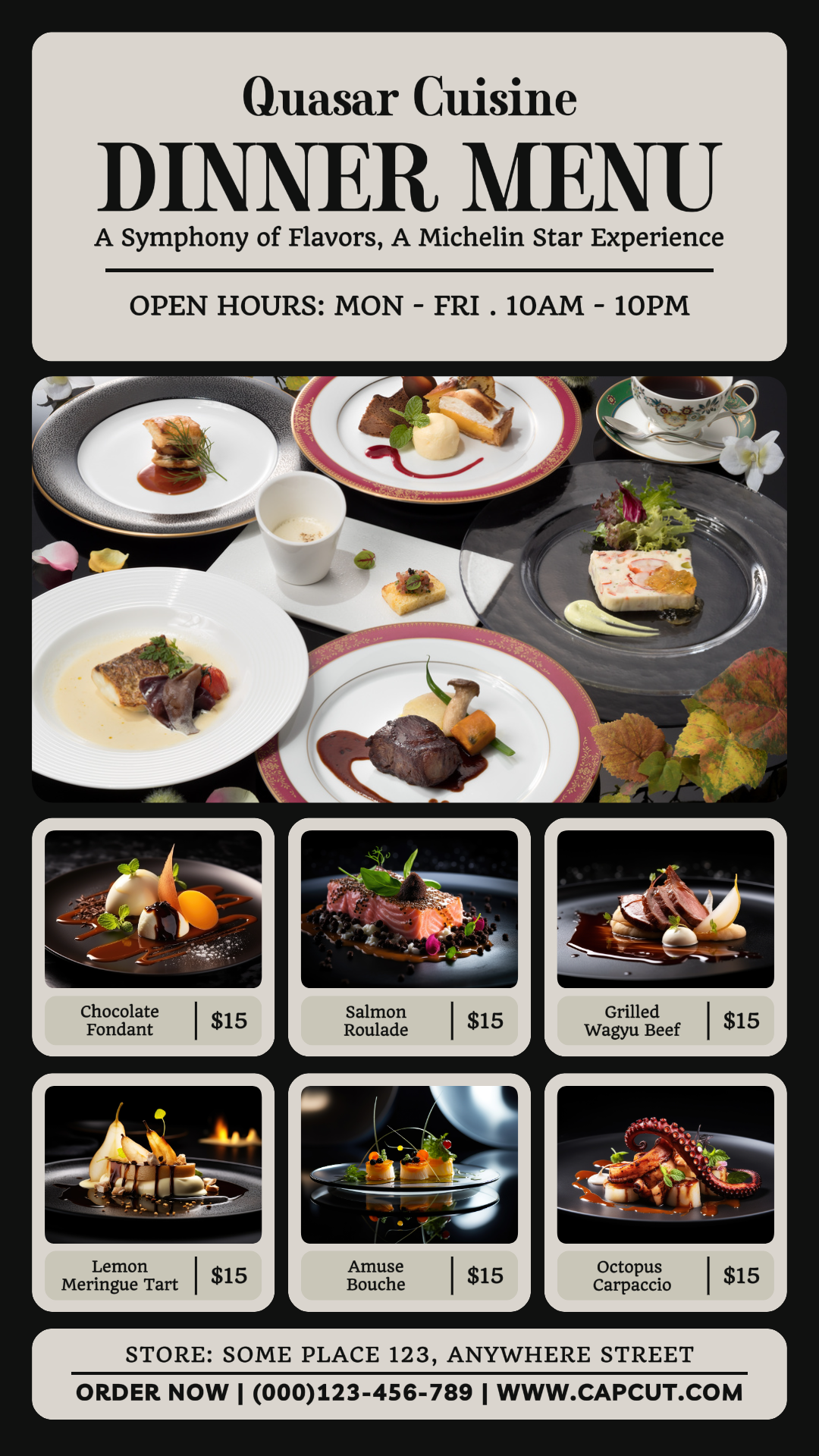 Abendessen Menü Instagram Geschichte